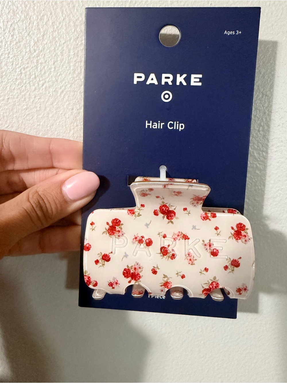 PARKE x Target Floral Hair Clip NWT Claw Clip Limited Edition Rose Print